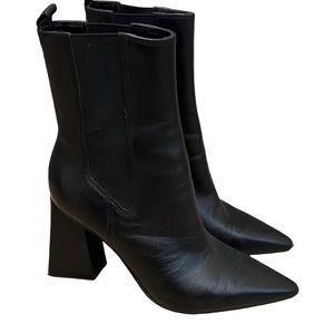 Marc Fisher, beautiful black leather booties. Very comfy! Soft leather!